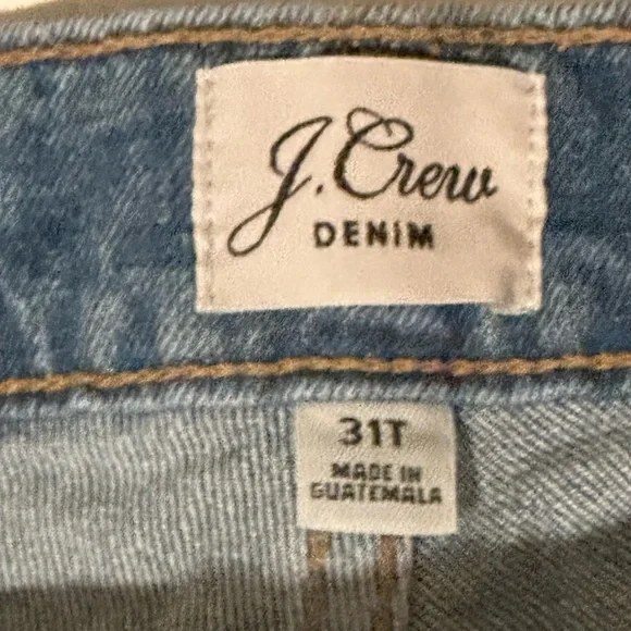 J. Crew Vintage Straight Leg Jeans - Blue, size 31 T. - Picture 7 of 7